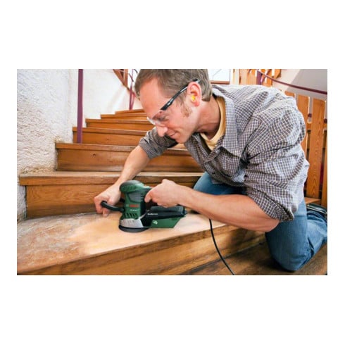 Bosch PEX 400 AE excentrische schuurmachine, papierassistent