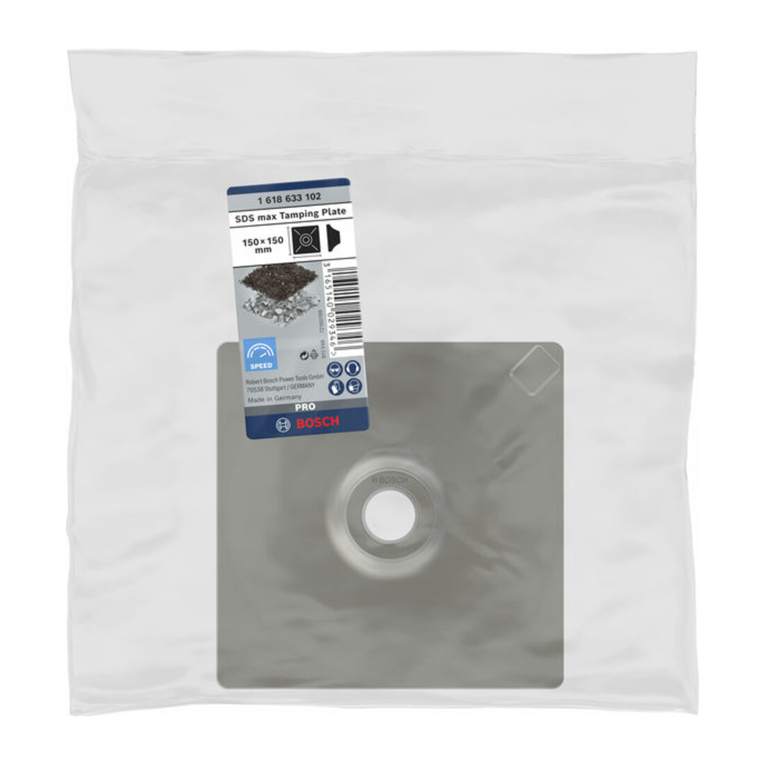 Bosch Piastra antimanomissione 150 x 150 mm per portautensili 1 618 609 003