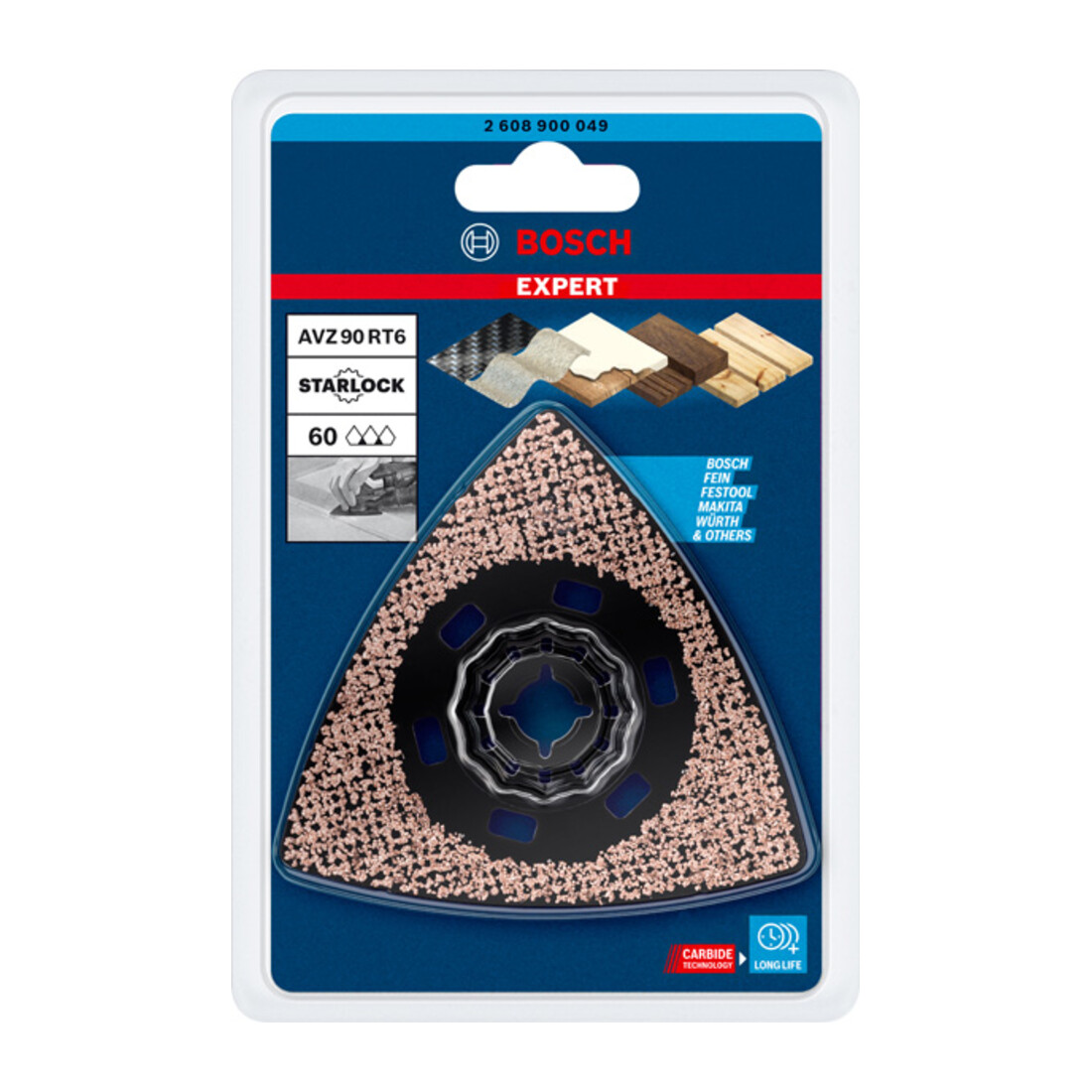 Bosch Piastra di levigatura EXPERT Sanding Plate AVZ 90 RT6, per utensili multifunzione