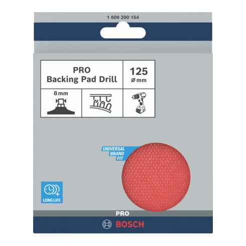 Bosch Piastra in velcro 125mm 8mm