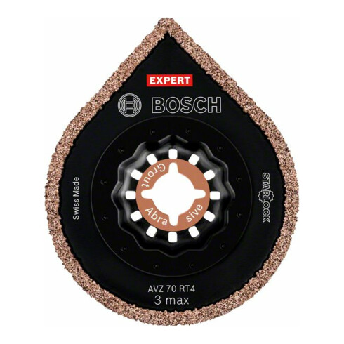 Bosch Piastra per l'estrazione di giunti Expert 3 max AVZ 70 RT4, per utensili multifunzione, 70mm