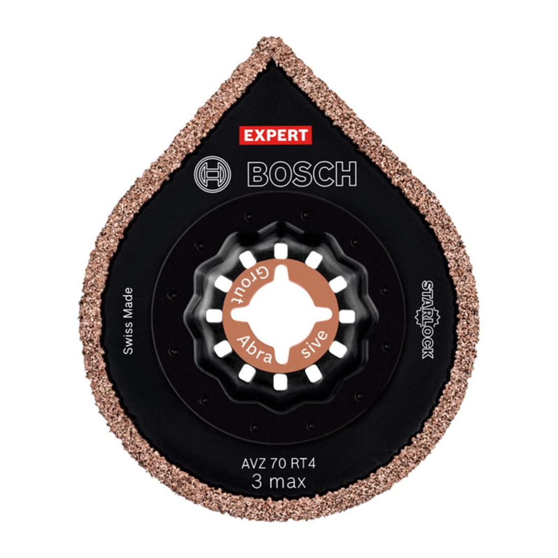 Bosch Piastra per l'estrazione di giunti Expert 3 max AVZ 70 RT4, per utensili multifunzione, 70mm