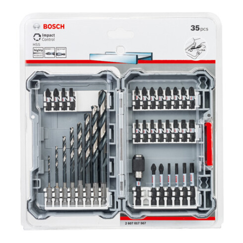 Bosch Pick and Click Impact Control-/Metallbohr-Set 35-tlg.