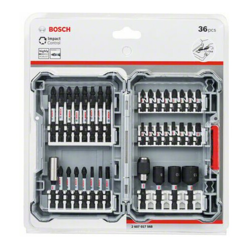 Bosch Pick and Click Impact Control SDB und Steckschlüssel, 36-tlg.