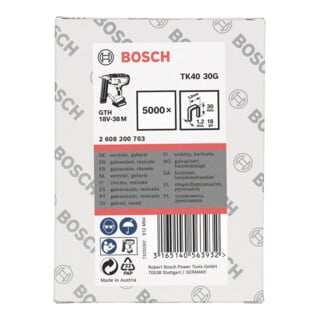 Bosch pince arrière étroite TK40 30G 5,8 mm 1,2 mm 1,2 mm 30 mm galvanisé