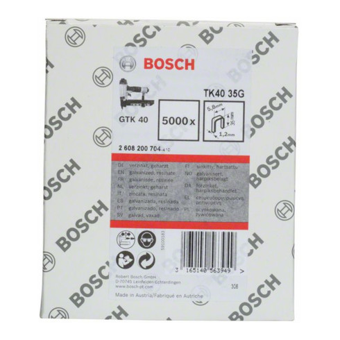 Bosch pince arrière étroite TK40 35G 5,8 mm 1,2 mm 1,2 mm 35 mm galvanisé