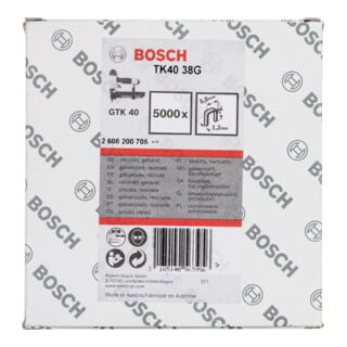Bosch pince arrière étroite TK40 38G 5,8 mm 1,2 mm 1,2 mm 38 mm galvanisé