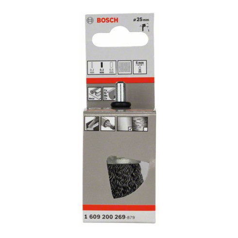 Bosch Pinselbürste gewellt 0,3 mm 25 mm 4500 U/ min