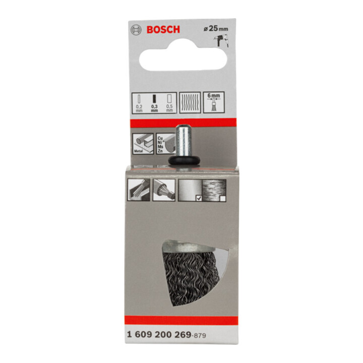 Bosch Pinselbürste gewellt 0,3 mm 25 mm 4500 U/ min