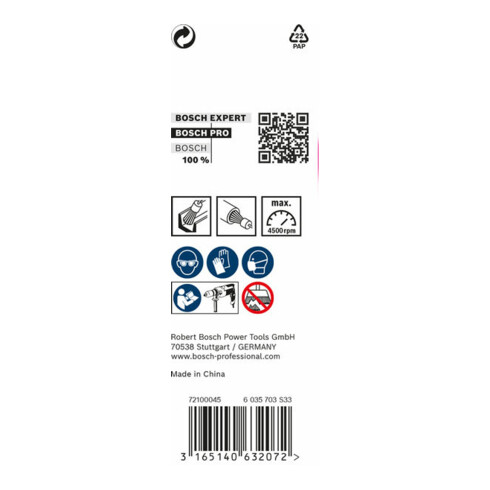 Bosch Pinselbürste gewellt rostfrei 0,3 mm 25 mm 4500 U/ min