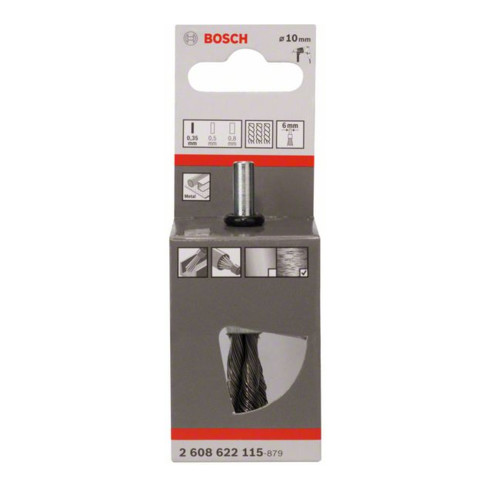 Bosch Stahl-Pinselbürste mit gezopftem Draht