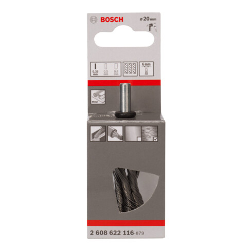 Bosch Stahl-Pinselbürste mit gezopftem Draht