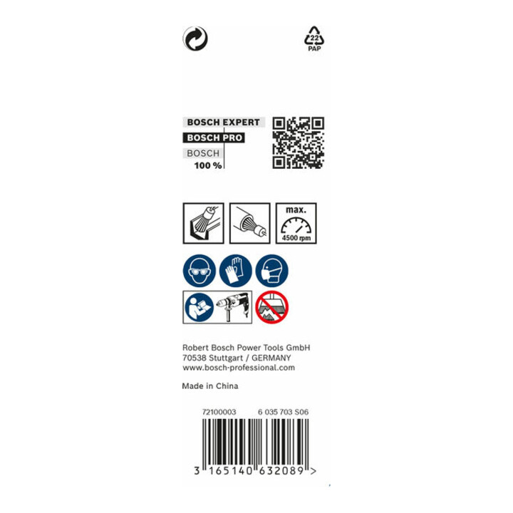 Bosch Pinselbürste gezopft rostfrei 0,35 mm 10 mm 4500 U/ min