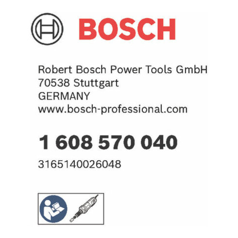Bosch Pinza con dado di serraggio 10mm per smerigliatrice diritta, per GGS 16