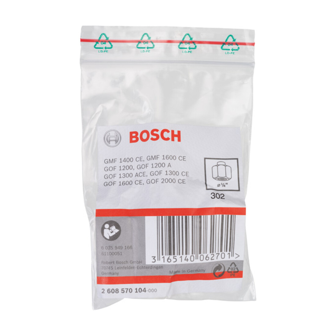 Bosch Pinza di serraggio 1/4", 24mm