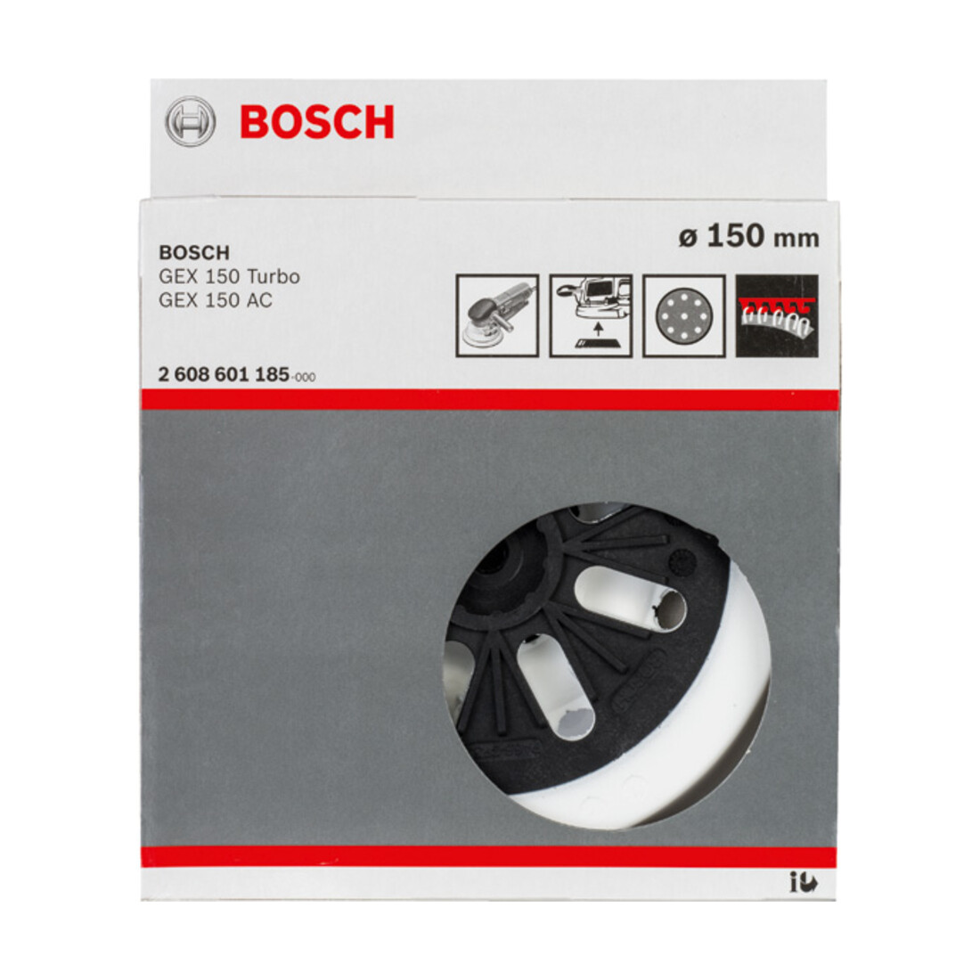 Bosch Platorello semiduro 150 mm per GEX 125-150 AVE GEX 150