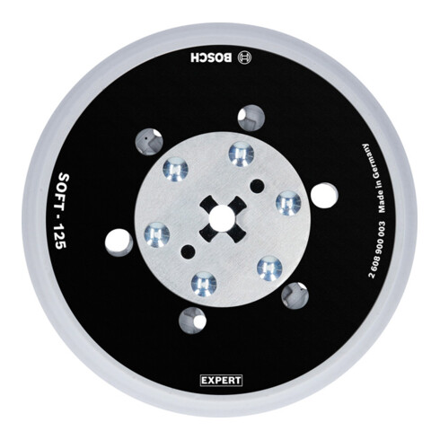 Bosch Platorello universale multiforo EXPERT 125mm, morbido per levigatrice rotorbitale