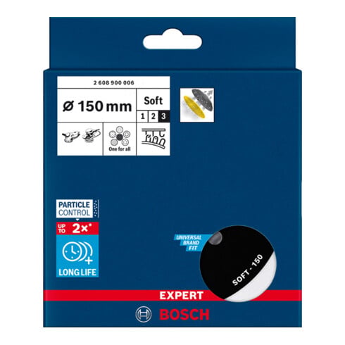 Bosch Platorello universale multiforo EXPERT 150m, soft per levigatrice rotorbitale