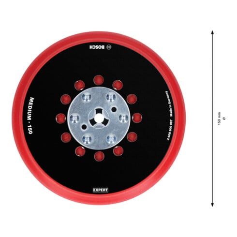 Bosch Platorello universale multiforo EXPERT 150mm, medio per levigatrice rotorbitale