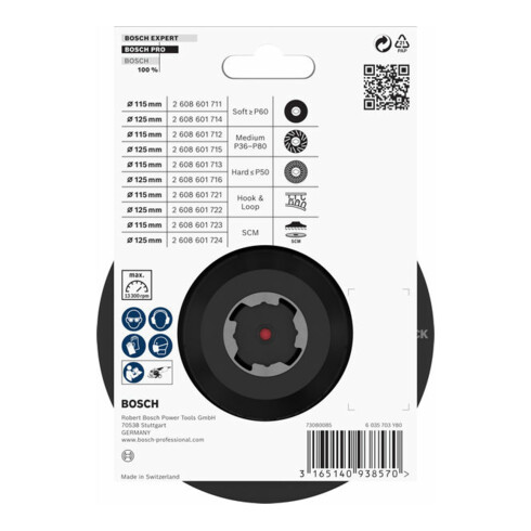 Bosch Platorello X-LOCK, Chiusura in velcro