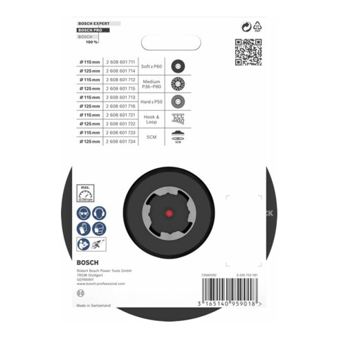 Bosch Platorello X-LOCK, Chiusura in velcro