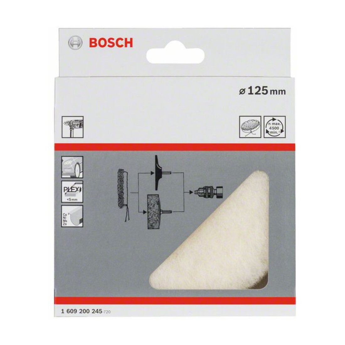 Bosch lamswollen bonnet voor excentrische schuurmachine