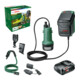 Bosch Pompe per acqua piovana a batteria GardenPump 18V-2000, batteria 18V 2,5Ah, caricabatterie AL 1810 CV-2