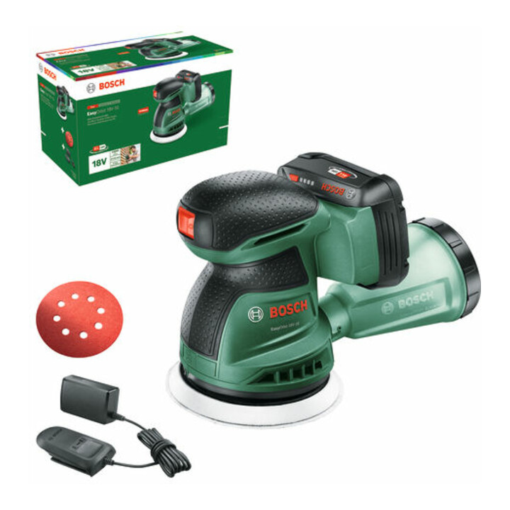Bosch Ponceuse excentrique sans fil EasyOrbit 18V-10, 1 x batterie PBA 18V 2.0Ah