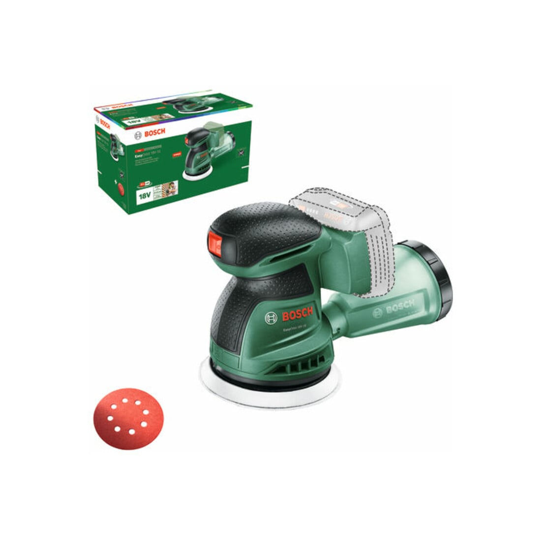 Bosch Ponceuse excentrique sans fil EasyOrbit 18V-10