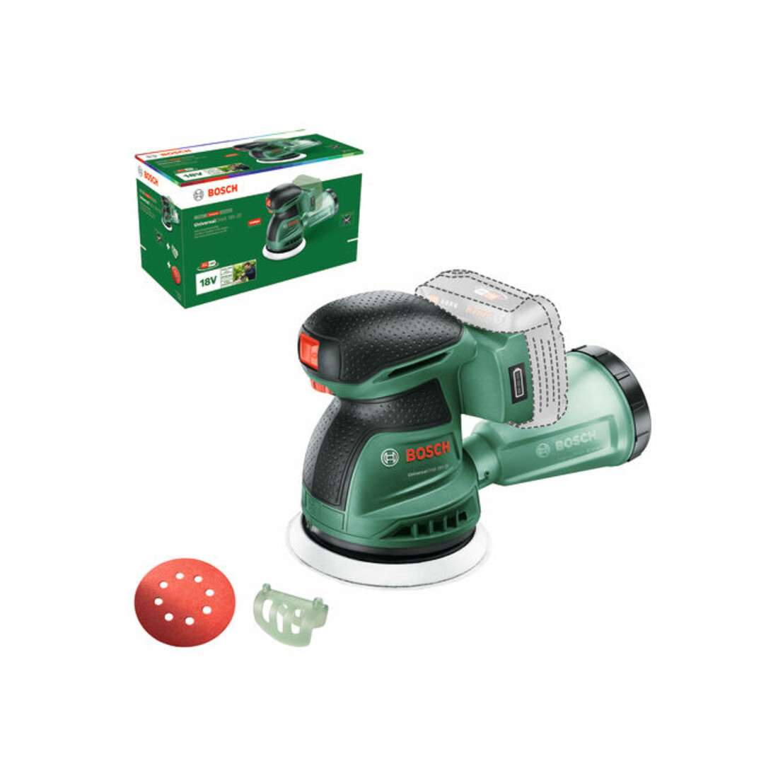 Bosch Ponceuse excentrique sans fil UniversalOrbit 18V-20