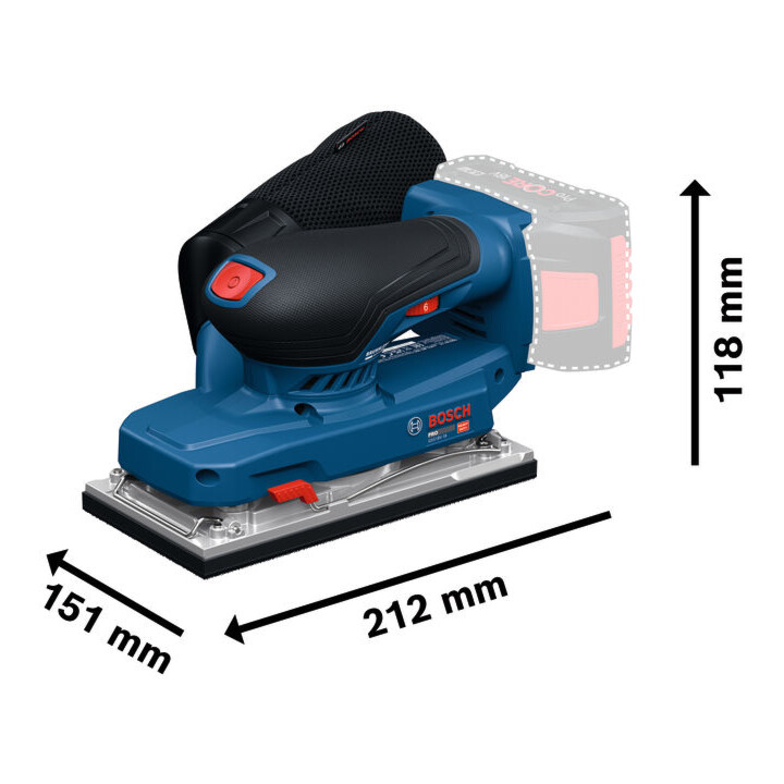 Bosch Ponceuse vibrante GSS18V-18 dans L-BOXX
