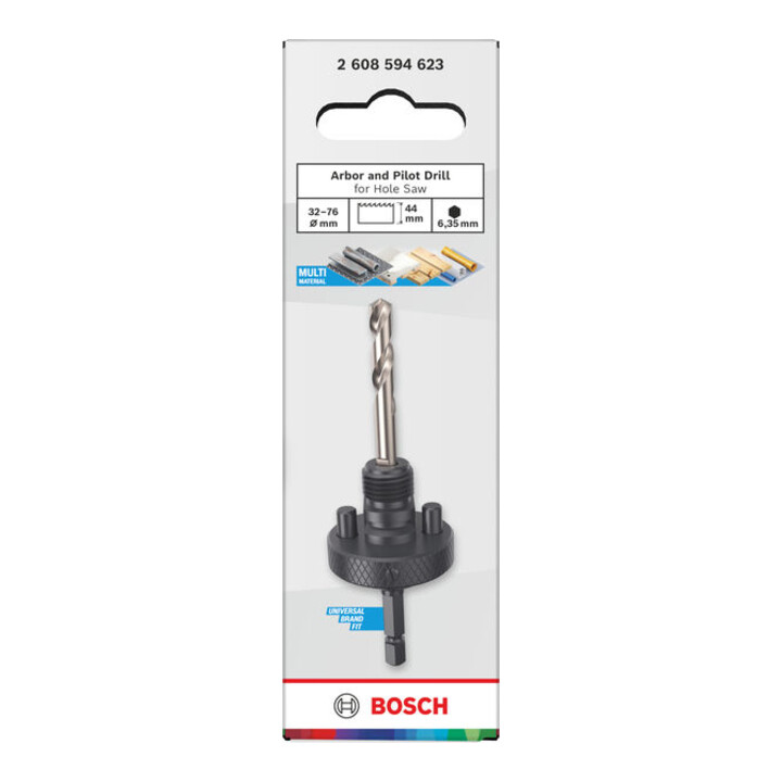 Bosch Porte-foret et foret de centrage pour scie cloche, 32-210 x 44 mm