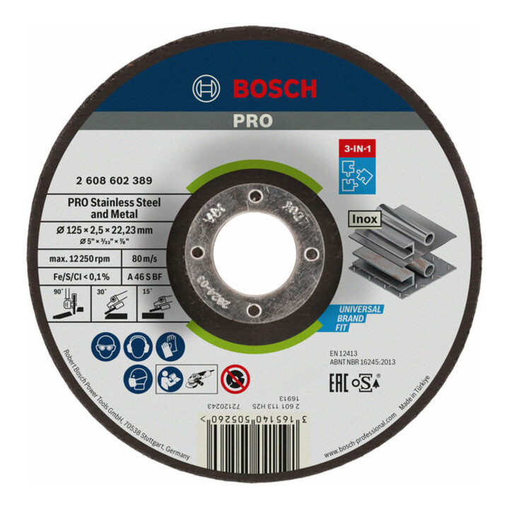 Bosch Power Tools 3-in-1 Scheibe 125 x 2,5mm 2608602389