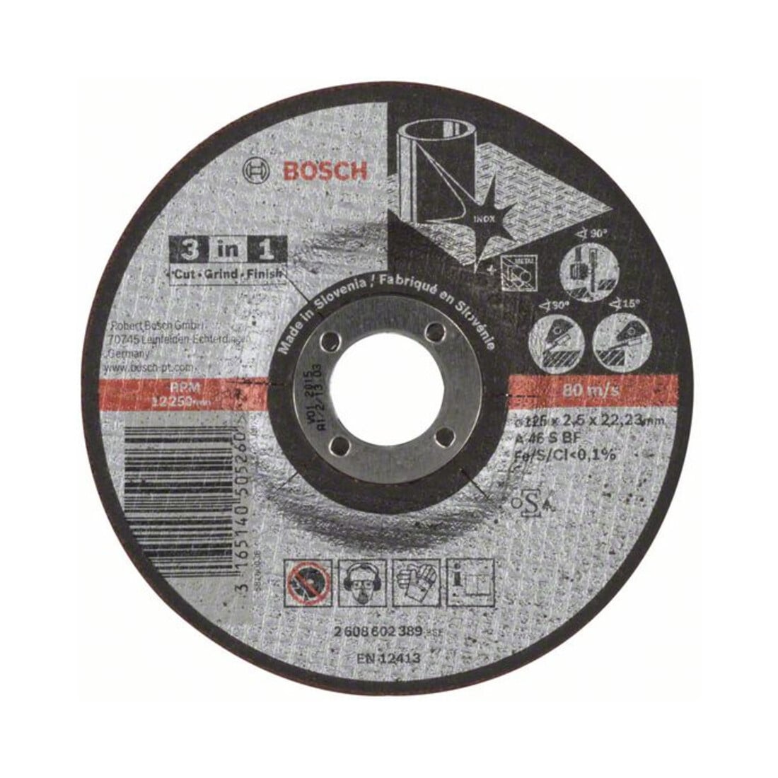 Bosch Power Tools 3-in-1 Scheibe 125 x 2,5mm 2608602389