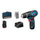Bosch Power Tools Akku-Schlagbohrschrauber 12 V,Bohrset, Tasche GSB 12V-15-1
