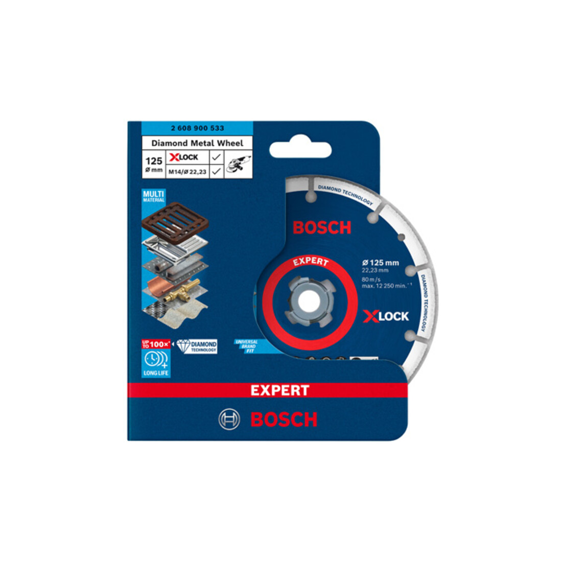 Bosch Power Tools Diamanttrennscheibe X-Lock 125x22.23mm 2608900533