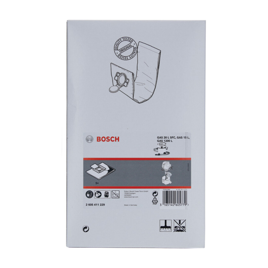 Bosch Power Tools Einwegstaubbeutel f.GAS 15 L 2605411229