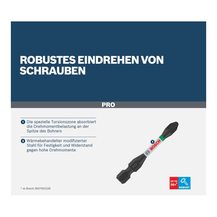Bosch Pozidriv Impact Bit PZ2 55mm 2-tlg.