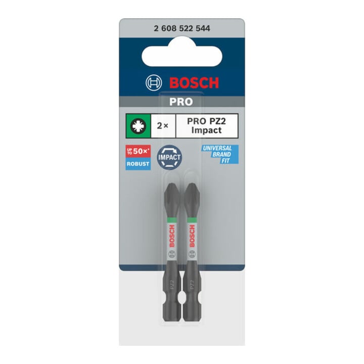 Bosch Pozidriv Impact Bit PZ2 55mm 2-tlg.