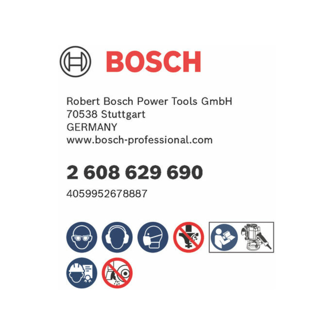 Bosch PRO Abrundfräser, R 1/16", Schaft 1/4"
