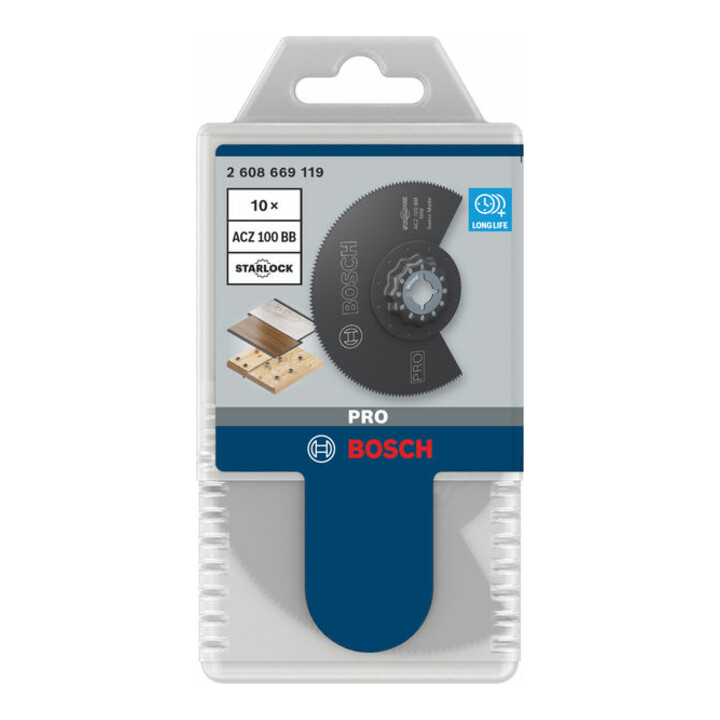 Bosch PRO ACZ 100 BB Blatt für Multifunktionswerkzeuge, 100 mm, 10-tlg.
