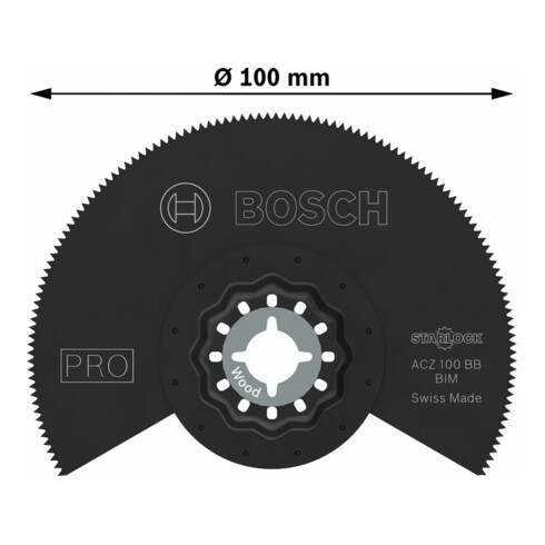 Bosch PRO ACZ 100 BB Blatt für Multifunktionswerkzeuge, 100 mm, 10-tlg.