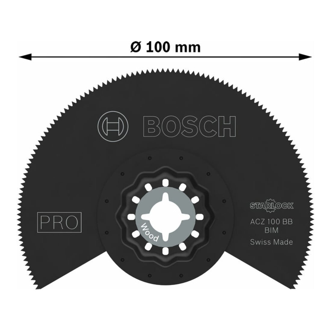 Bosch PRO ACZ 100 BB Blatt für Multifunktionswerkzeuge, 100 mm, 10-tlg.