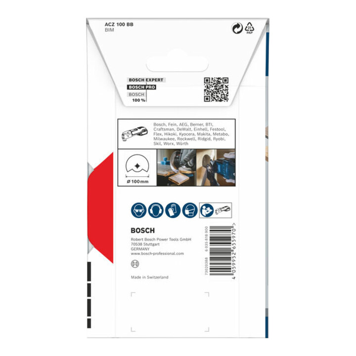 Bosch PRO ACZ 100 BB Blatt für Multifunktionswerkzeuge, 100 mm
