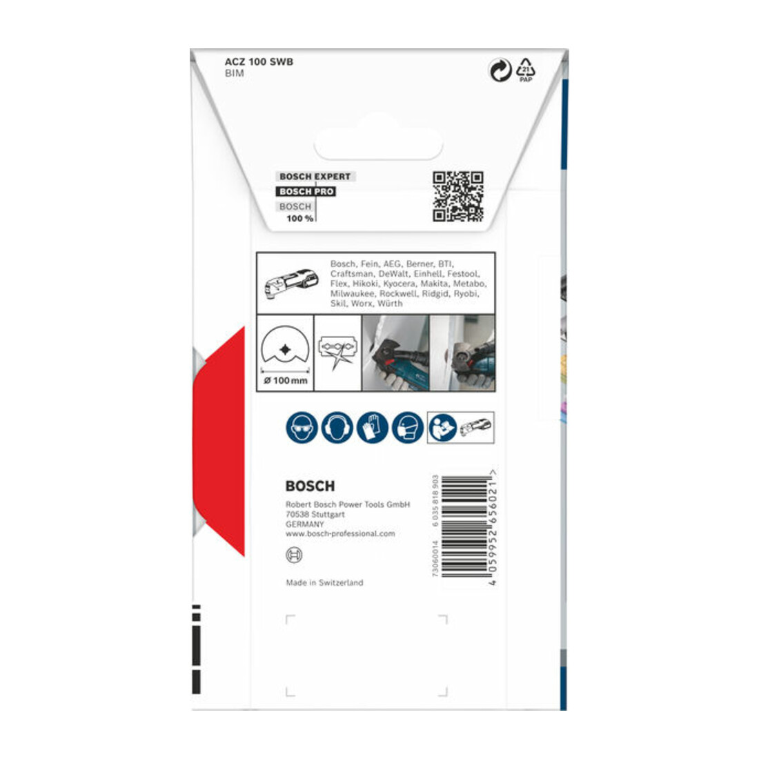 Bosch PRO ACZ 100 SWB Blatt für Multifunktionswerkzeuge, 100 mm
