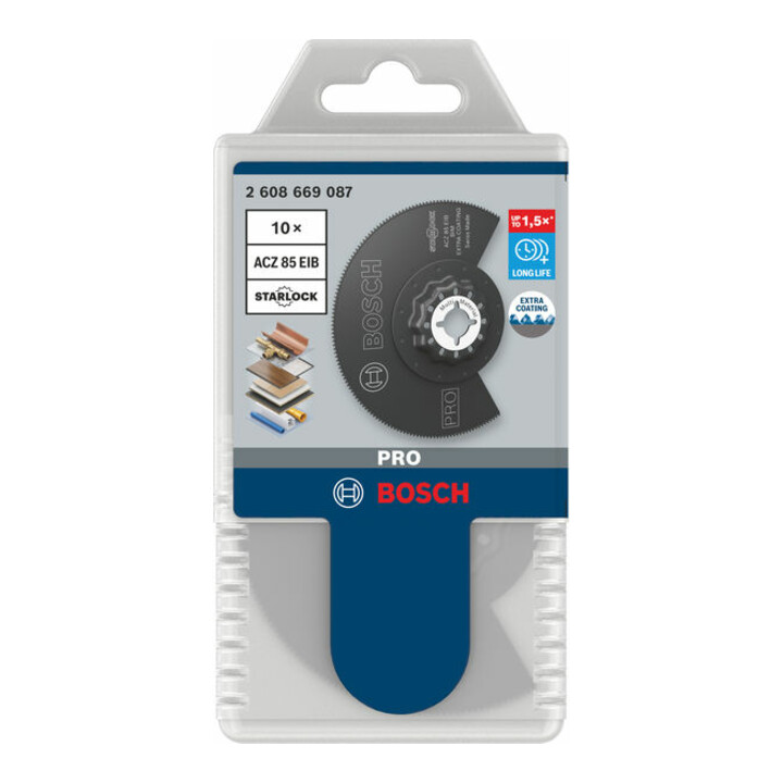 Bosch PRO ACZ 85 EIB Blatt für Multifunktionswerkzeuge, 85 mm, 10-tlg.