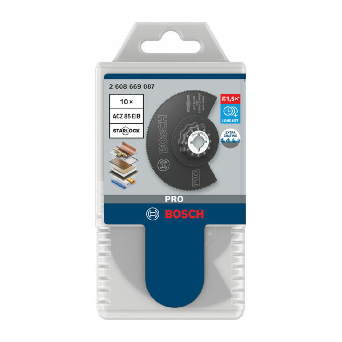 Bosch PRO ACZ 85 EIB Blatt für Multifunktionswerkzeuge, 85 mm, 10-tlg.