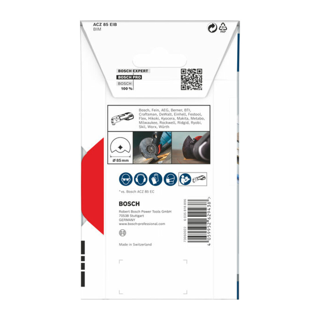 Bosch PRO ACZ 85 EIB Blatt für Multifunktionswerkzeuge, 85 mm