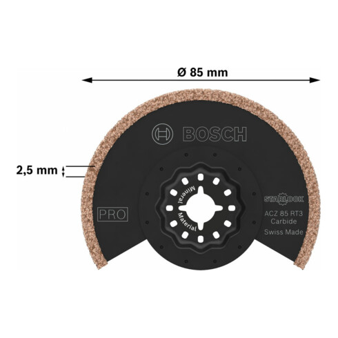 Bosch PRO ACZ 85 RT3 Blatt für Multifunktionswerkzeuge, 85 x 2,5 mm, 10-tlg.