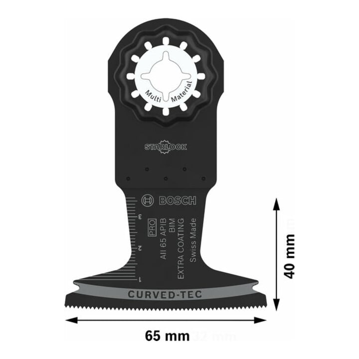 Bosch PRO AII 65 APIB Lame pour outils multifonctions, 65 x 40 mm, 10 pcs